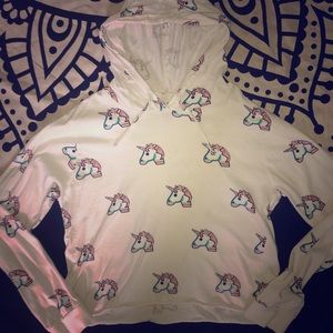 Unicorn cropped hoodie